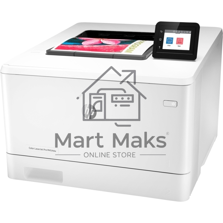 Принтер лазерный HP Color LaserJet Pro M454dw (W1Y45A#B19), А4, цветной, печ. до 27 стр/мин., 600 x 600 dpi, USB, RJ-45, Wi-Fi, BlueTooth, Air Print, Mopria