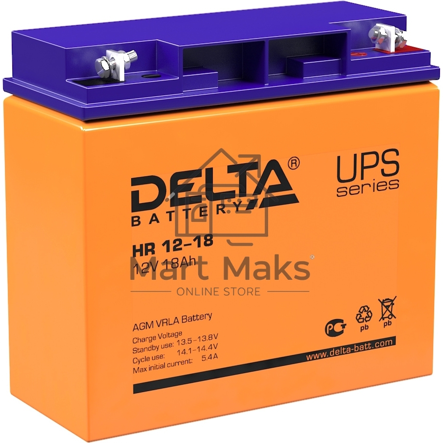 Батарея Delta HR 12-18 (12V, 18Ah)