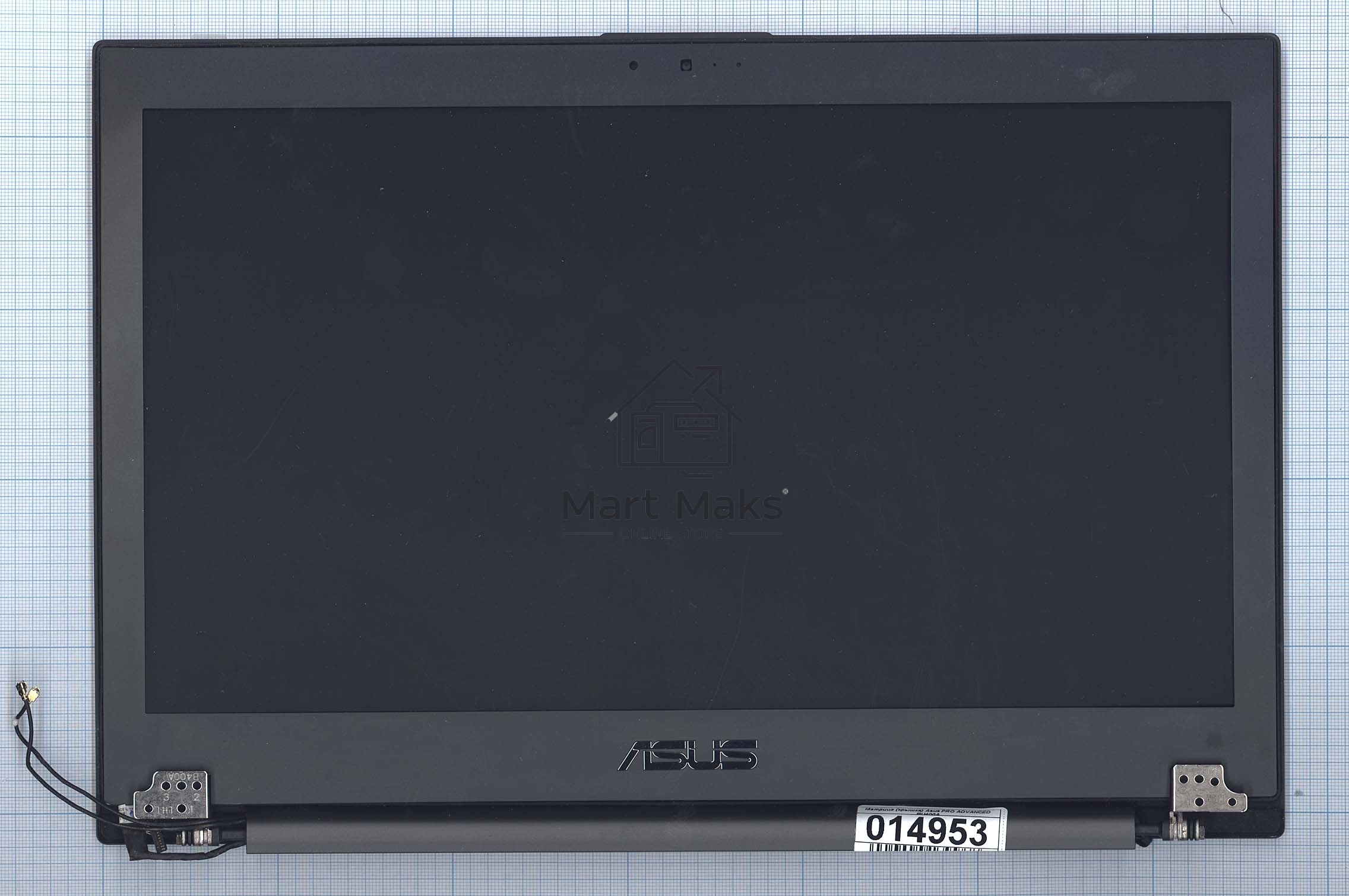 Матрица (крышка) для Asus PRO ADVANCED BU400A черная в сборе