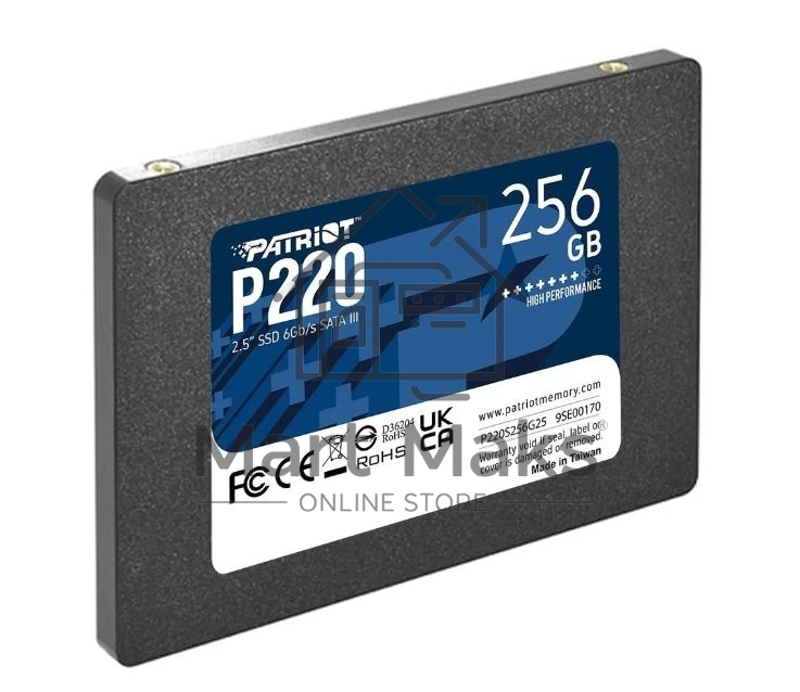 Накопитель SSD Patriot P220, 256GB, SATA-III, 2.5
