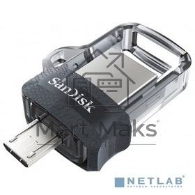 Флешка USB R/W R/W 32GB SanDisk Ultra Android Dual Drive OTG, m3.0/USB 3.0, Black
