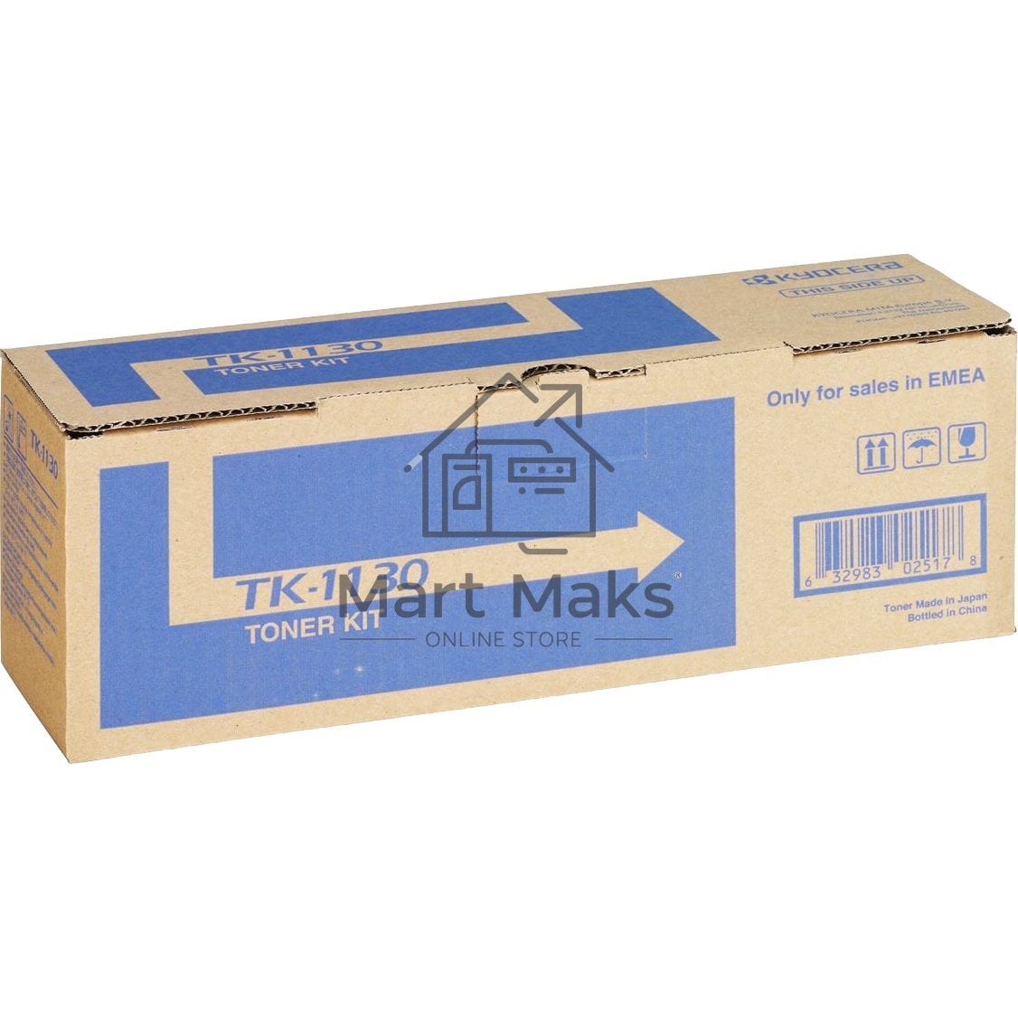 Картридж лазерный Kyocera TK-1130 (1T02MJ0NL0/1T02MJ0NLC) черный для FS-1030MFP/DP/1130MFP, M2030dn/PN/M2530dn 3000 стр.