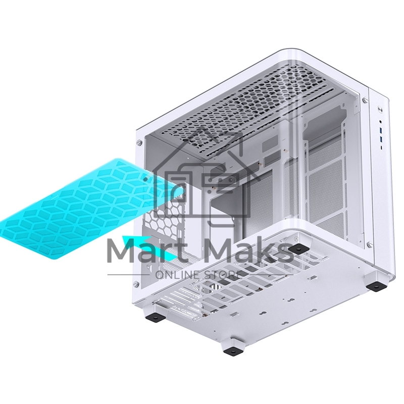 Корпус без блока питания Корпус JONSBO TK-3 White ATX без БП, mini-ITX, micro-ATX, белый