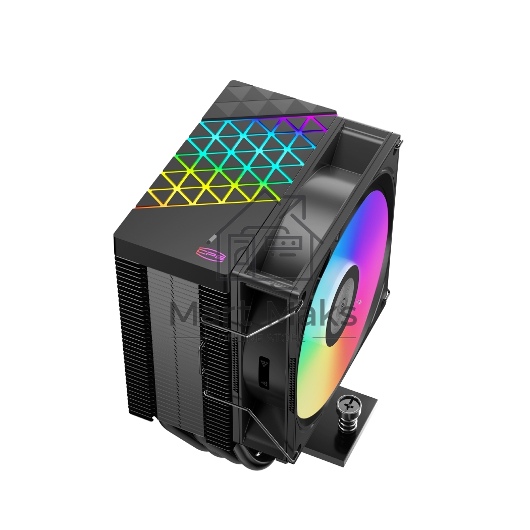 Кулер PCCooler R400 ARGB черный 92мм алюминий+медь 2200r m 30db 4-pin 180W 133мм
