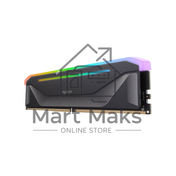 Оперативная память Apacer Nox, DDR5, 16GB (1x16 GB), 6000 MHz, CL38, DIMM, радиатор, RGB, черный