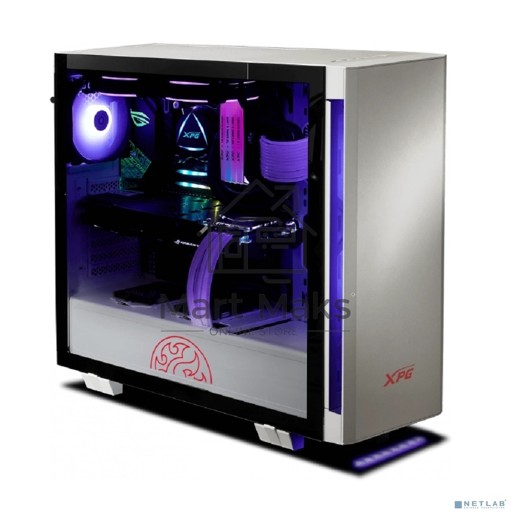 Компьютерный корпус XPG INVADER-WHITECOLOR BOXWORLDWIDE (ATX, подсветка ARGB, 2 вентилятора 120мм, стеклянная боковая панель,белый)