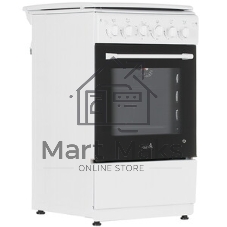 Плита газовая Cezaris ПГ 2150-10 белый, конфорок 4 шт, духовка 43 л, 51 см x 85 см x 55 см