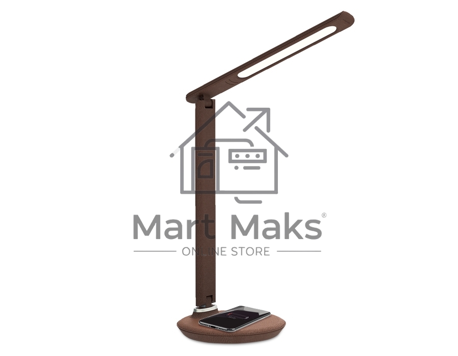 Светодиодная настольная лампа с беспроводной зарядкой Ambrella light DE522 BR коричневый LED 3000-6400K 8W