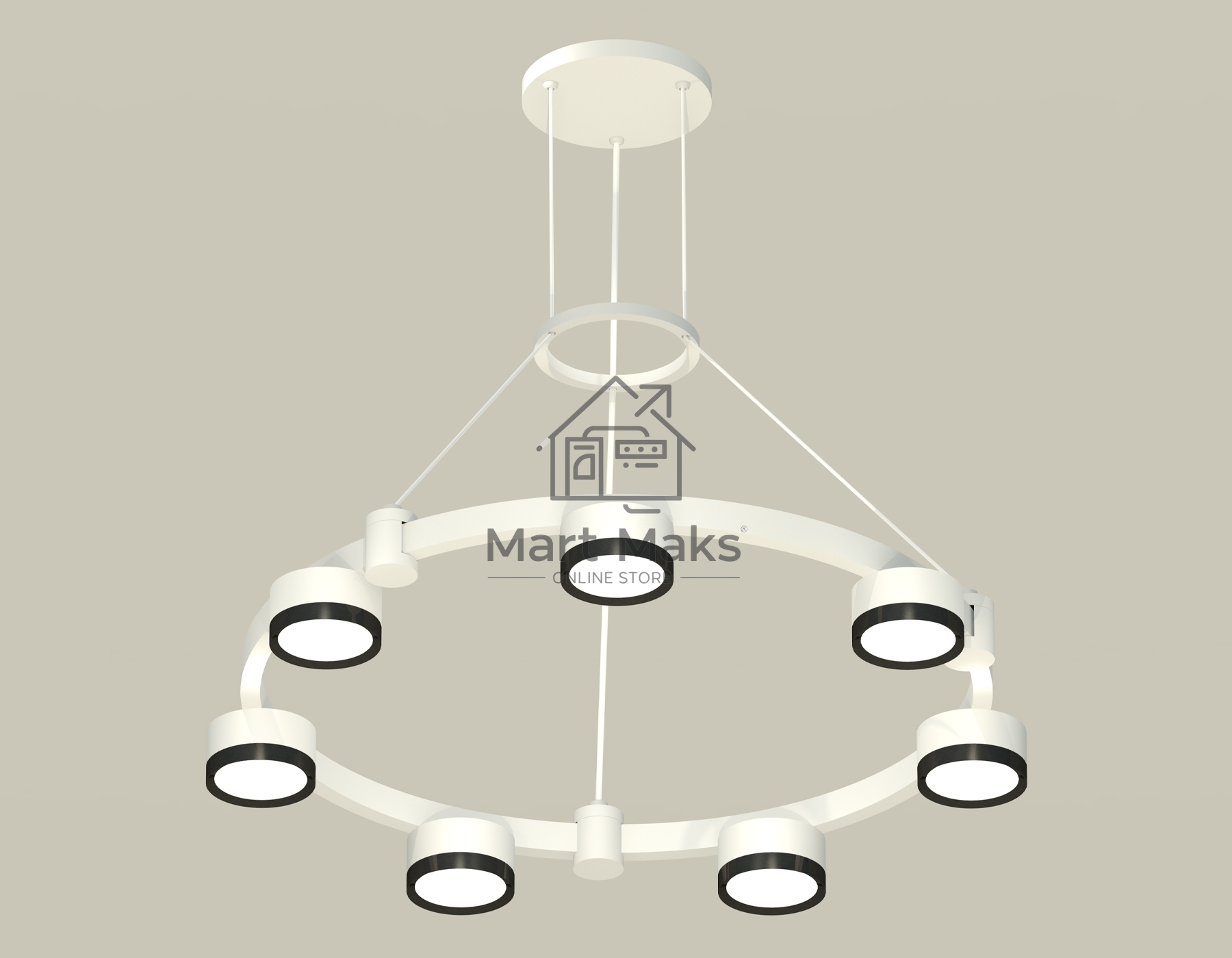 Светильник Ambrella light XR92031501/7 SWH/PBK белый песок/черный полированный GX53 (A9203, C9236, N8113)