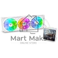 Система водяного охлаждения Thermaltake TH360 V3 Ultra Snow ARGB Soc-AM5/AM4/1200/1700/1851 белый 4-pin 37.8dB Al LCD 365W Ret (CL-W476-PL12SW-A)