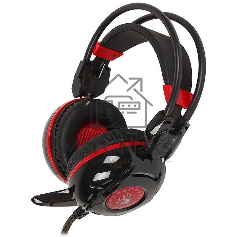 Гарнитура A4Tech Bloody G300 черный/красный (2.2м)