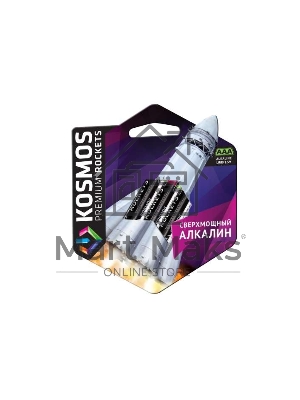 Элемент питания алкалиновый AAA/LR03 Kosmos premium ROCKETS (блист.4шт) Космос KOSLR03ROCKETS4BL