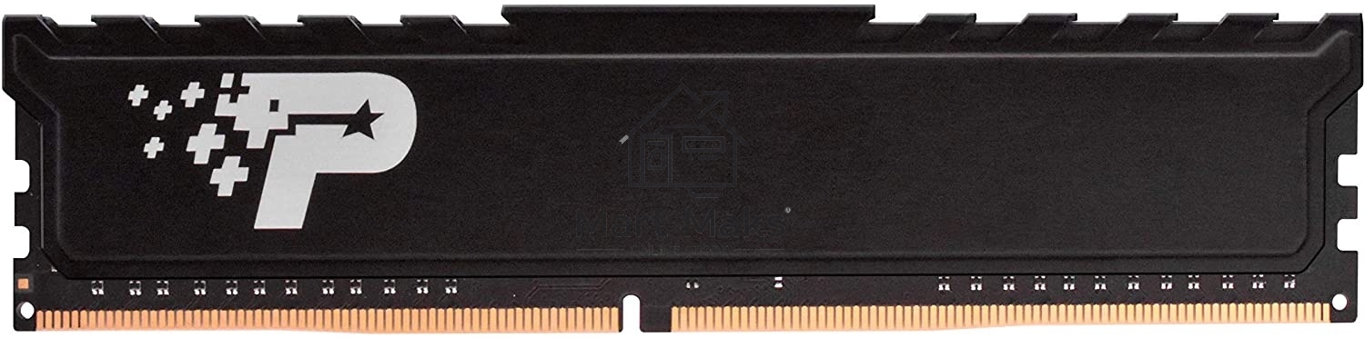 Оперативная память Patriot Signature, DDR4, 4GB (1x4 GB), 2400 MHz, CL17, DIMM, радиатор, черный