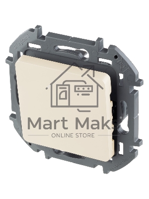 Переключатель 1-клавишный 10AX 250В слоновая кость