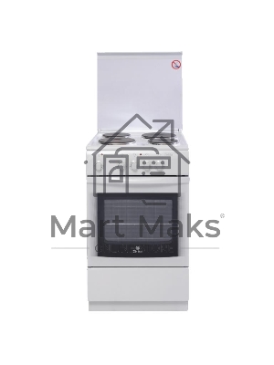 Плита электрическая De Luxe 5004.13э КР белый, конфорок 4 шт, духовка 43 л, 50 см x 85 см x 50 см