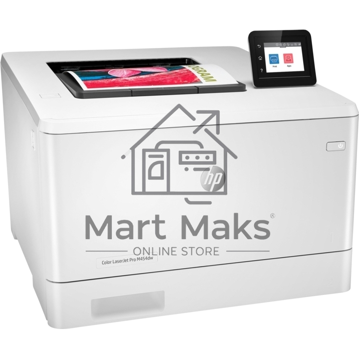 Принтер лазерный HP Color LaserJet Pro M454dw (W1Y45A#B19), А4, цветной, печ. до 27 стр/мин., 600 x 600 dpi, USB, RJ-45, Wi-Fi, BlueTooth, Air Print, Mopria