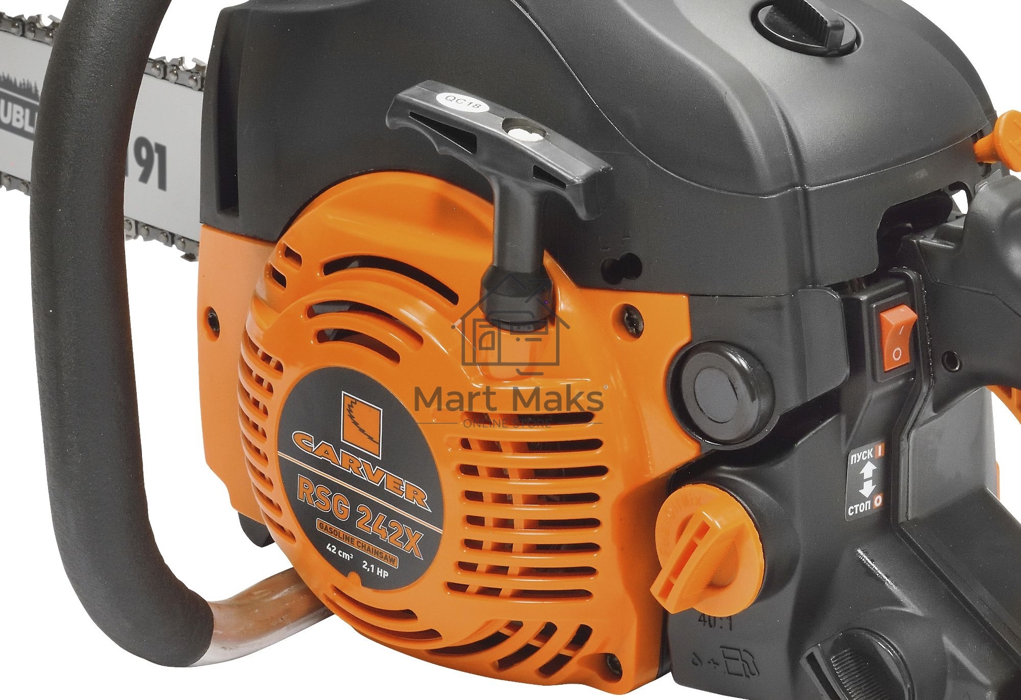 Бензопила Carver RSG 242Х 1600Вт 2.1л.с. дл.шины:16