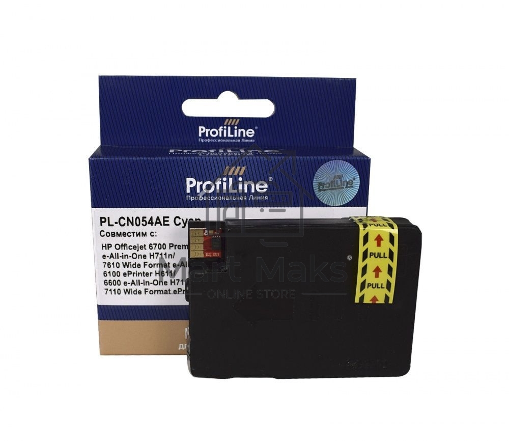 Картридж струйный ProfiLine PL-CN054AE (№933XL) для принтеров HP Officejet 6700 Premium e-All-in-One H711n/7610 Wide Format e-All-in-One/6100 ePrinter H611/6600 e-All-in-One H711g/7110 Wide Format ePrinter H812a Cyan
