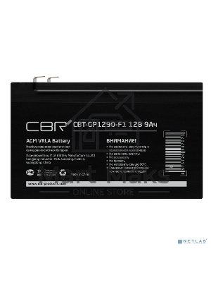 Аккумуляторная VRLA батарея CBR CBT-GP1290-F1 (12В 9А·ч), клеммы F1