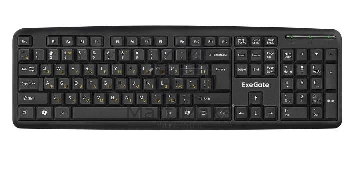 Клавиатура ExeGate LY-331L (EX263906RUS) проводная, USB, черный