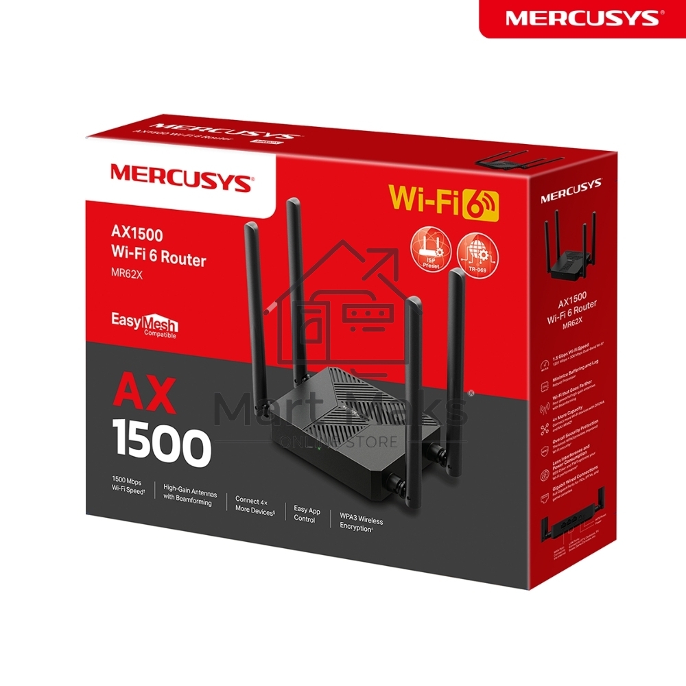 Маршрутизатор Mercusys MR62X AX1500 Wi-Fi 6 Router