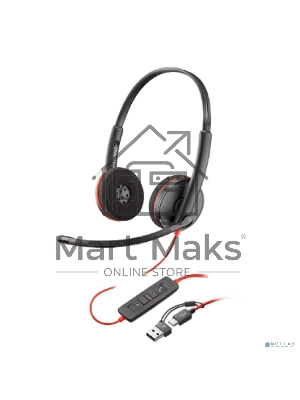 Гарнитура Plantronics Blackwire 3225 чёрный, проводная, USB/3.5 мм