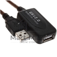 Кабель-удлинитель USB2.0 активный Gembird/Cablexpert UAE-01-10M, AM/AF, 10м