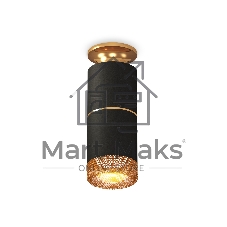 Светильник Ambrella Light XS6302241 SBK/PYG/CF черный песок/золото желтое полированное/кофе MR16 GU5.3