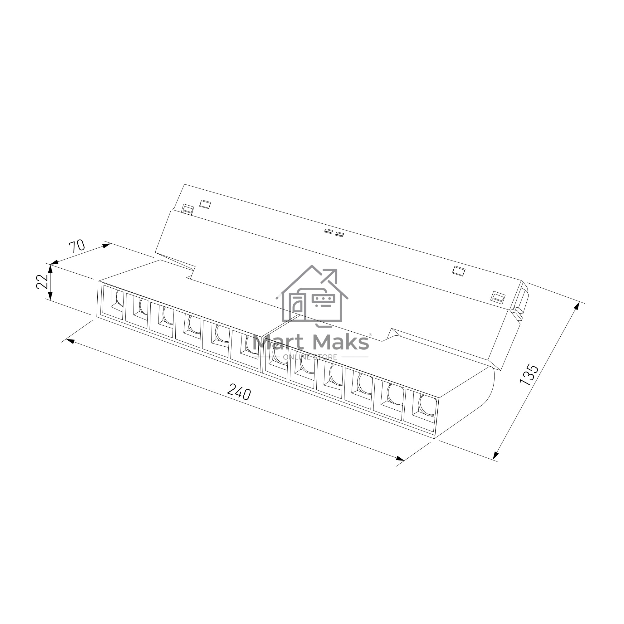 Трековый светильник Slim Magnetic  22W 4000K Mobi  (чёрный)  85191/01