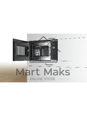 Микроволновая печь встраиваемая Bosch BFL554MS0 нержавеющая сталь/черный, 25 л, 900 Вт, переключатели - поворотный механизм/сенсор