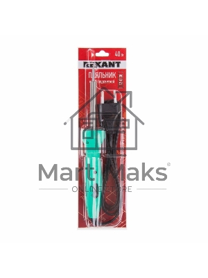 Паяльник Rexant с нагревателем, долговечное жало, 220 В/40 Вт, LED подсветка