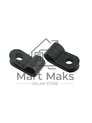 Кабельная скоба под винт Rexant 5 мм, черная, упаковка 50 шт.