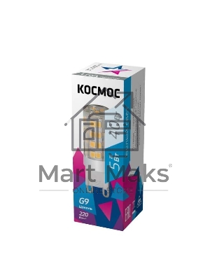 Лампа светодиодная Космос 482441 LksmLED5WG9C4500pcLED 5Вт 220В G9 4500К