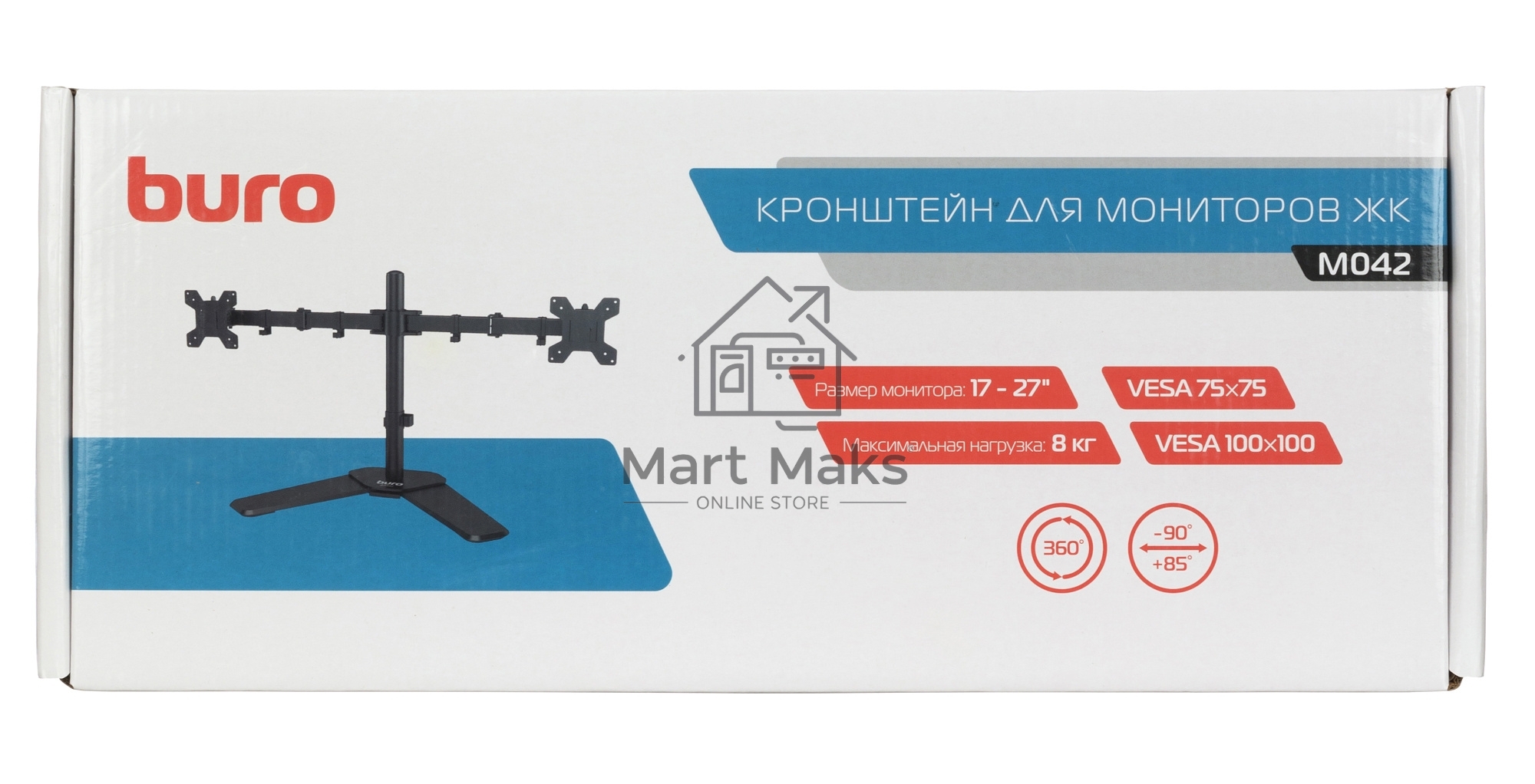 Кронштейн для мониторов ЖК Buro M042 черный 17