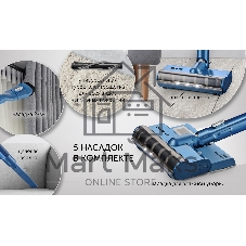 Пылесос ручной Polaris PVCS 7000 400Вт синий/серый
