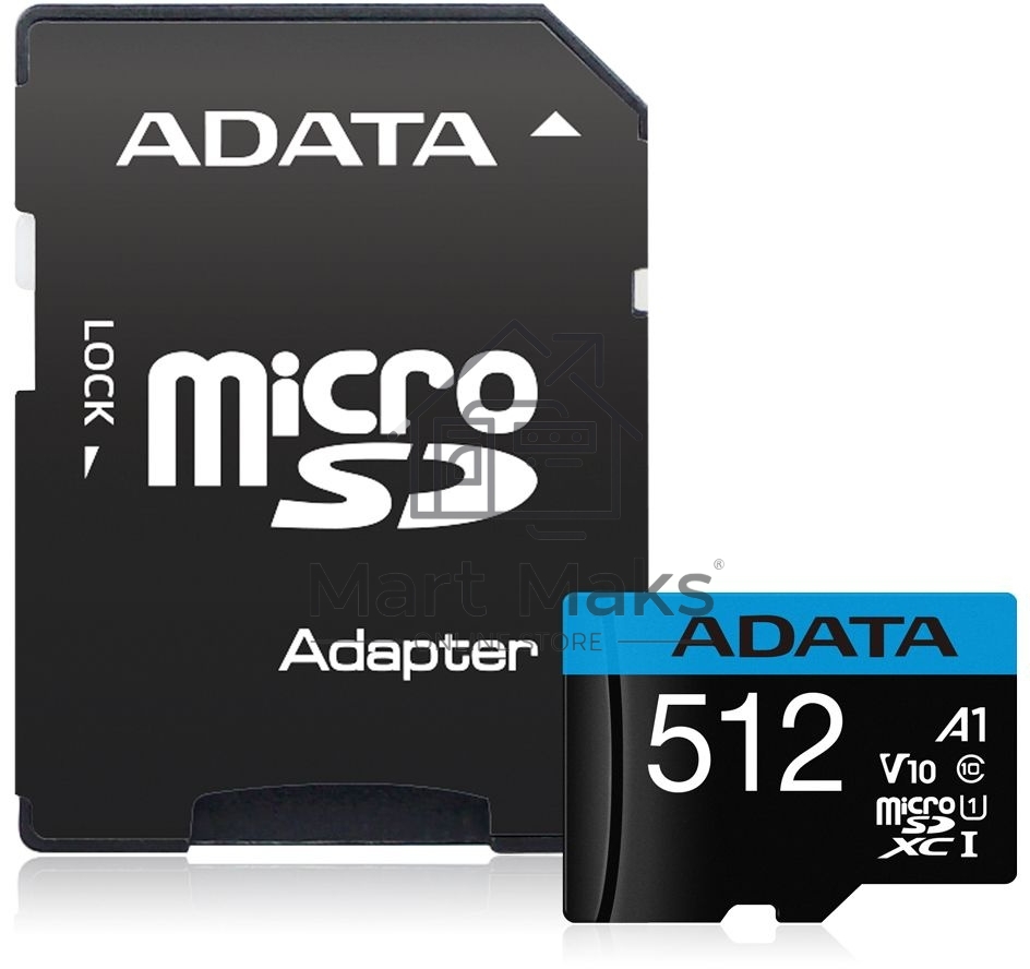 Карта памяти MICRO SDXC 512GB AUSDX512GUICL10A1-RA1 ADATA