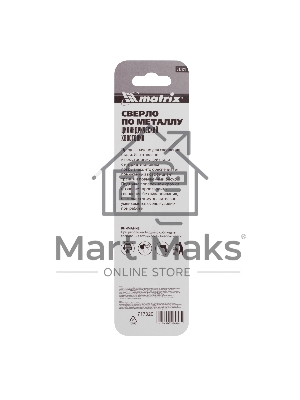 Сверло по металлу Matrix, 3,2 мм, HSS, нитридтитановое покрытие, цилиндрический хвостовик