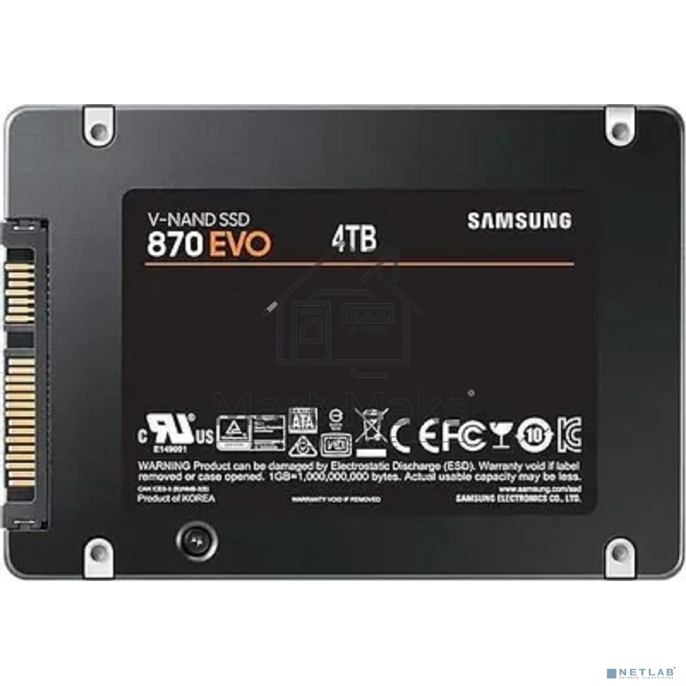 Накопитель SSD Samsung 4TB 870 EVO, V-NAND, 2.5