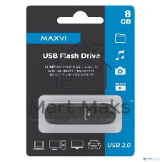 Флешка USB Maxvi P1 (FD8GBUSB20C10P1 black), 8Gb, USB 2.0, R/W 12/5, черный