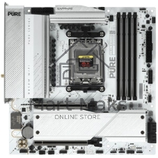 Материнская плата Sapphire B850M PURE WIFI B850, AM5, 4*DDR5, 2*PCIEx16, 2*M.2, 2*TypeC, 3*USB3.2Gen2, 2*USB3.2Gen1, 6*USB2.0, 4*SATA3.0, 2.5G, DP, HDMI, M-ATX, RTL