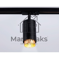 Трековый однофазный светильник Ambrella light GL5162 BK/GD черный/золото GU10 max 12W D60*190