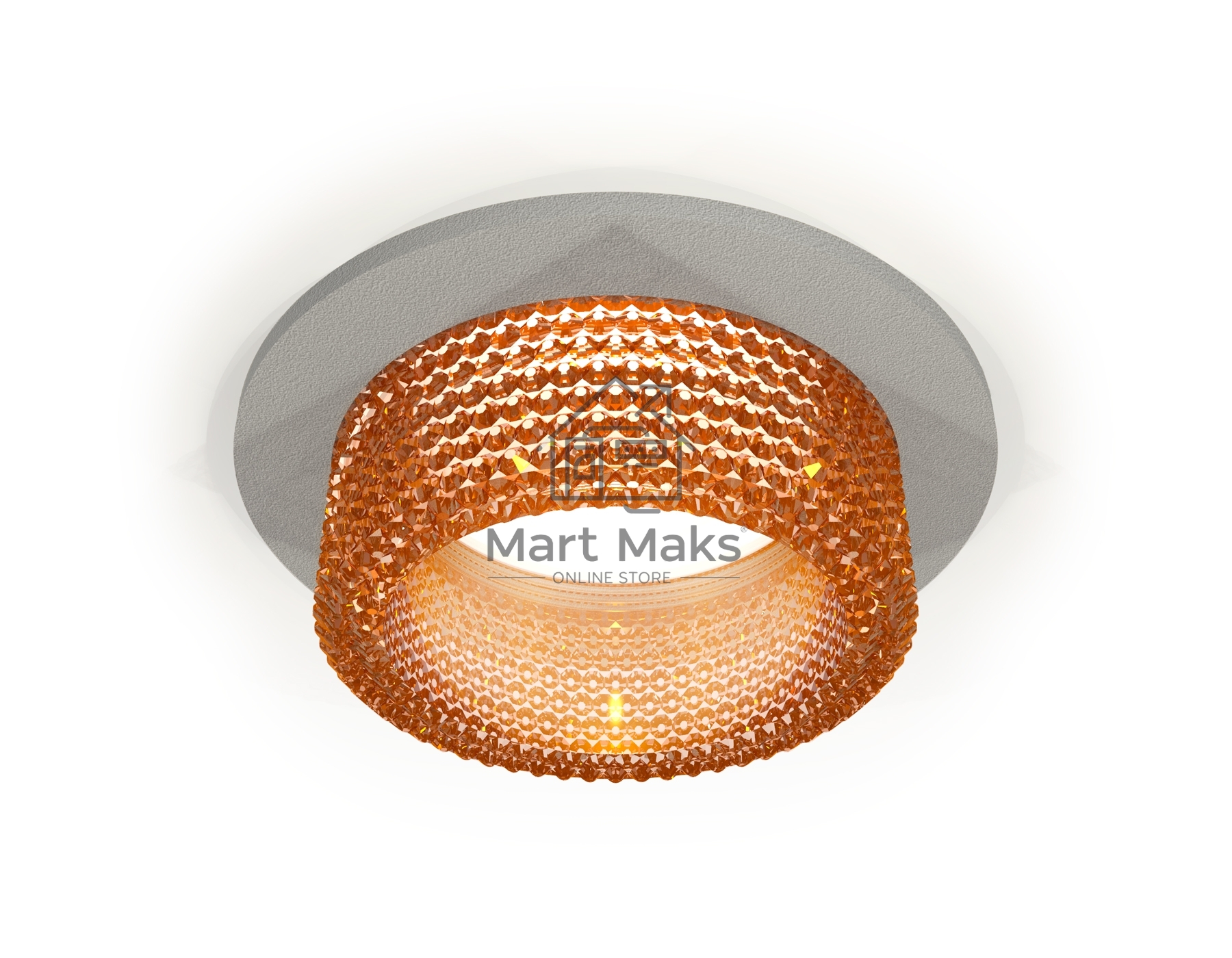 Комплект встраиваемого светильника Ambrella light XC6514044 SGR/CF серый песок/кофе MR16 GU5.3 (C6514, N6154)