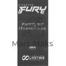Оперативная память Kingston Fury Beast, DDR5, 16GB (2x8GB), 5200MHz, CL40, DIMM, радиатор, черный