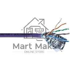 Кабель информационный Lanmaster LAN-6AFTP-HFLT-VI кат.6A FTP 4 пары 23AWG LSZH внутренний 305м фиолетовый