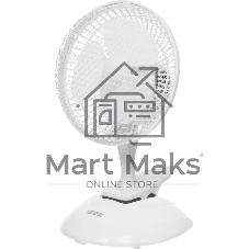 Вентилятор Centek CT-5003 белый, настольный, 20 Вт, 2 скорости, 15.5 см, с клипсой