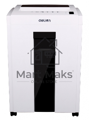 Шредер Deli 9953 белый (секр.P-5)/фрагменты/8лист./23лтр./скрепки/скобы/пл.карты/CD