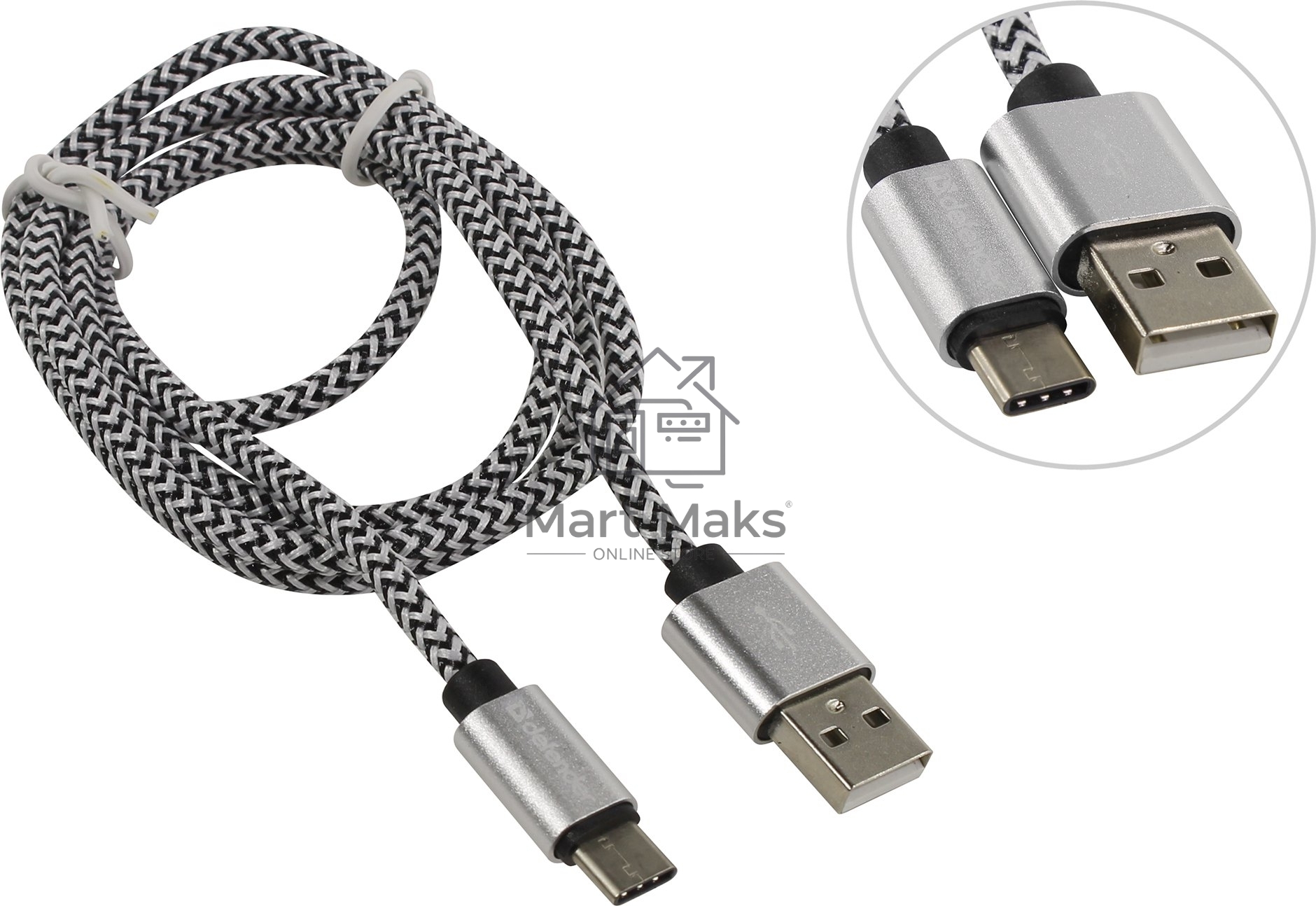 Кабель Defender USB2.0 TO TYPE-C 1M WHITE USB09-03T