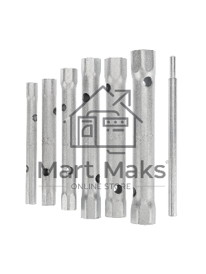 Набор ключей-трубок торцевых Rexant 8х17 мм, вороток, оцинкованные, 6 шт.