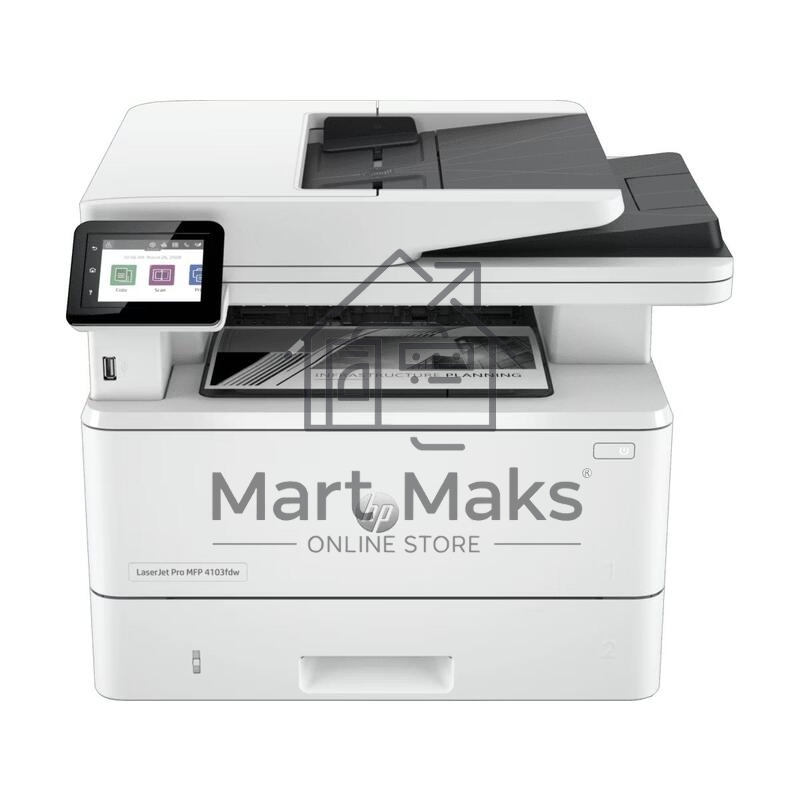 МФУ лазерный HP LaserJet Pro 4103fdw (2Z629A), A4, ч/б, печ. до 40 стр/мин., скан. до 29 стр/мин., 1200 x 1200 dpi (печать) 600x600dpi (скан.), USB, RJ-45, Wi-Fi, BlueTooth, Air Print, Mopria