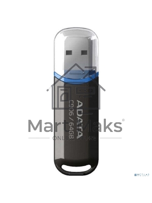 Флешка USB ADATA Classic C906 (AC906-64G-RBK), 64Gb, USB 2.0, R/W 15/5, черный/синий